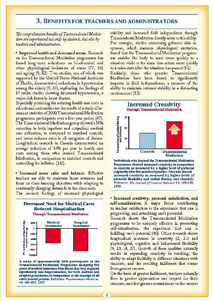 16 CBE-SR-UK1-16v2_Page_08.jpg - Consciousness-Based Education brochure shows benefits of the Transcendental Meditation Technique for teachers and administrators.